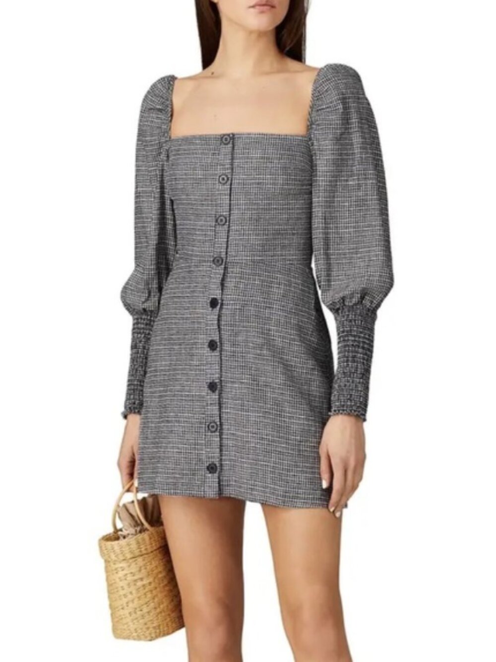 Reformation Check Gambino Dress